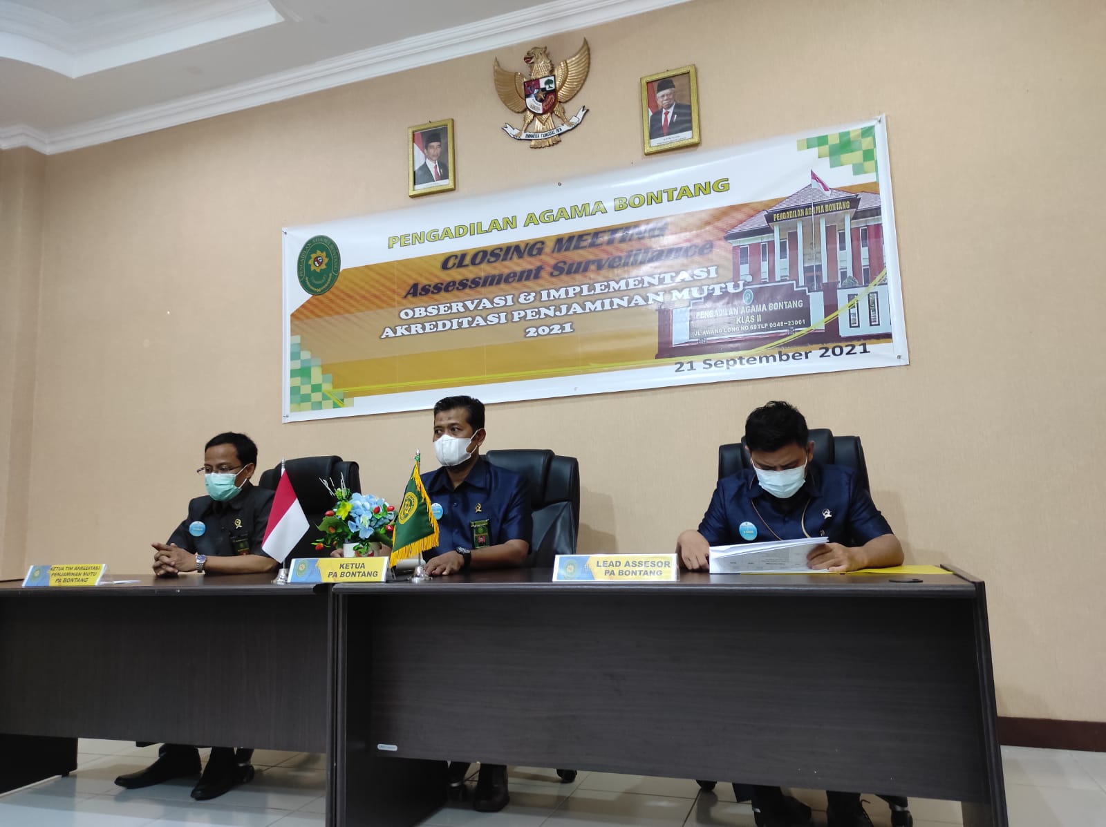 CLOSING MEETING ASSESMENT INTERNAL AKREDITASI PENJAMINAN MUTU TAHUN 2021